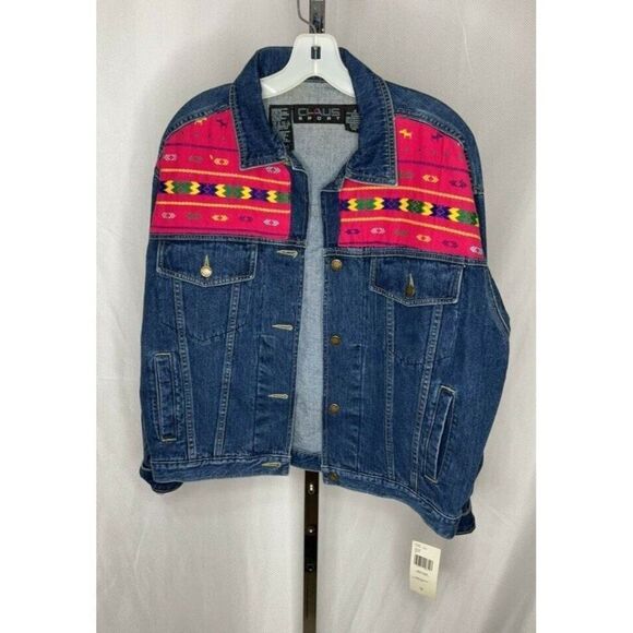 claus sport Jackets & Blazers - Nwt vintage Claus Sport jean denim jacket M medium Rare and super cool 80’s styl